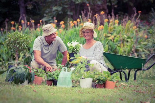 Gardener Barkingside team starting work in a residential garden